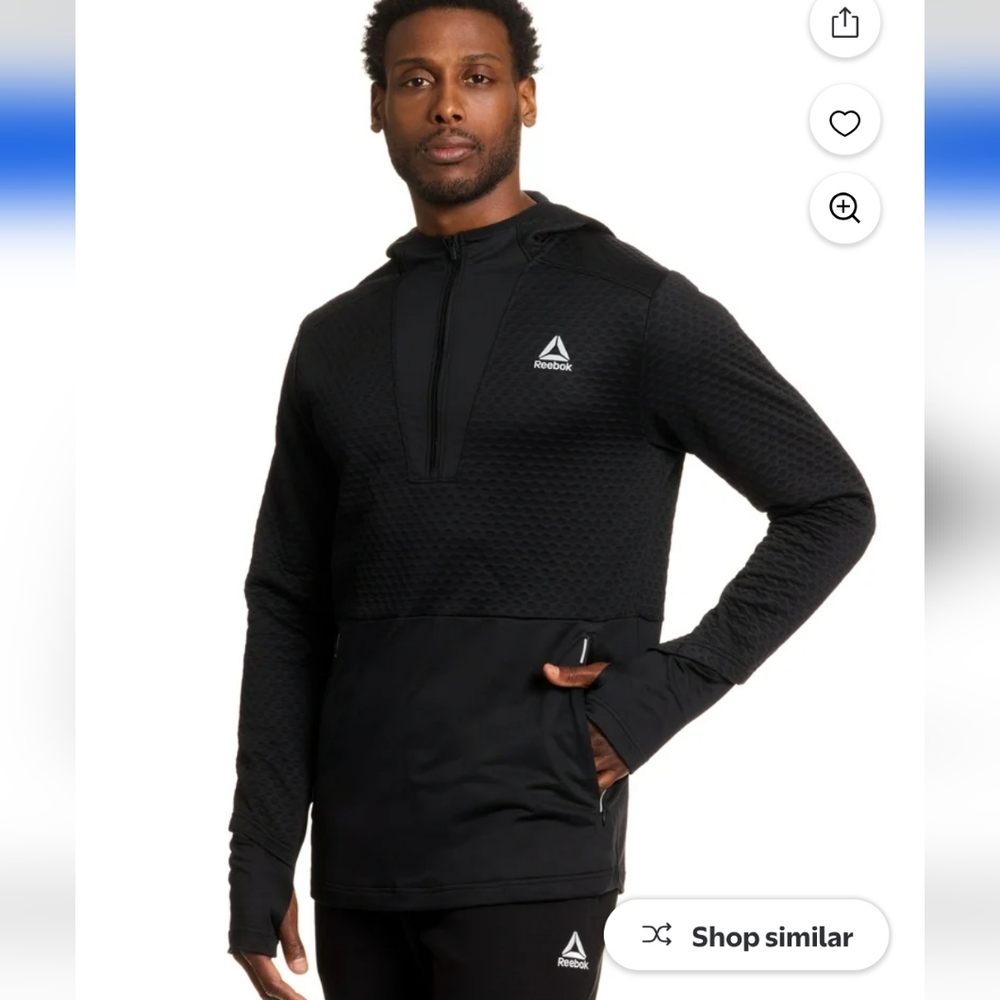 Nwt Reebok XL Quarter Zip Hooded Jacket